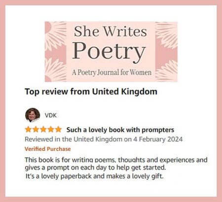 She Writes Poetry - Womens Poetry Journal by Tish Ince Five Star Review